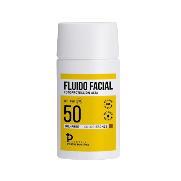 FLUIDO FACIAL SPF 50 COLOR BRONZE