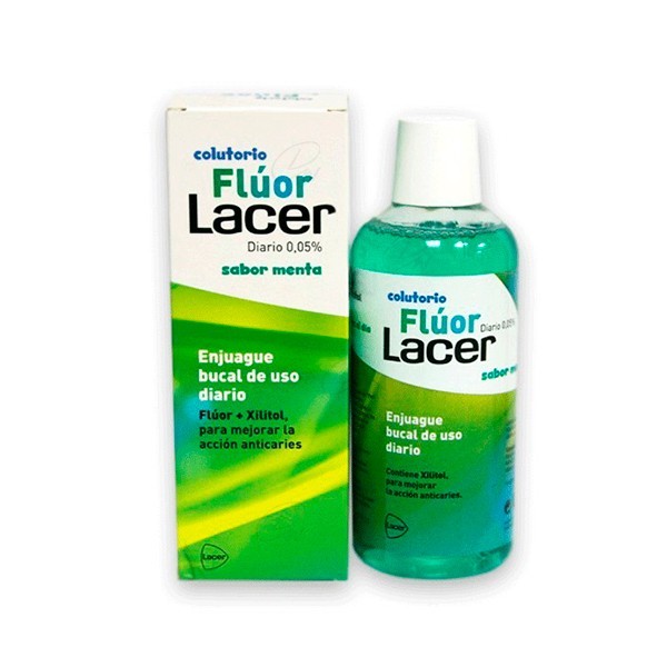 LACER COLUTORIO FLUOR DIARIO 005  MENTA 500 ML
