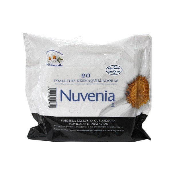 NUVENIA TOALLITAS DESMAQUILLADORAS 20 TOALLITAS